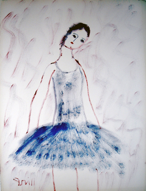 ballerina in blue