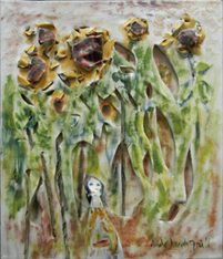 girl in field of sunflowers